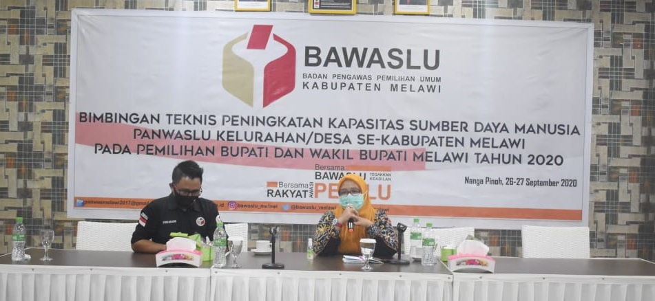 BAWASLU MELAWI GELAR BIMTEK PANWASLU KELURAHAN/DESA SE-KABUPATEN MELAWI