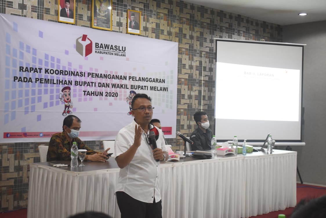 BAWASLU MELAWI MENGGELAR RAPAT KOORDINASI PENANGANAN PELANGGARAN