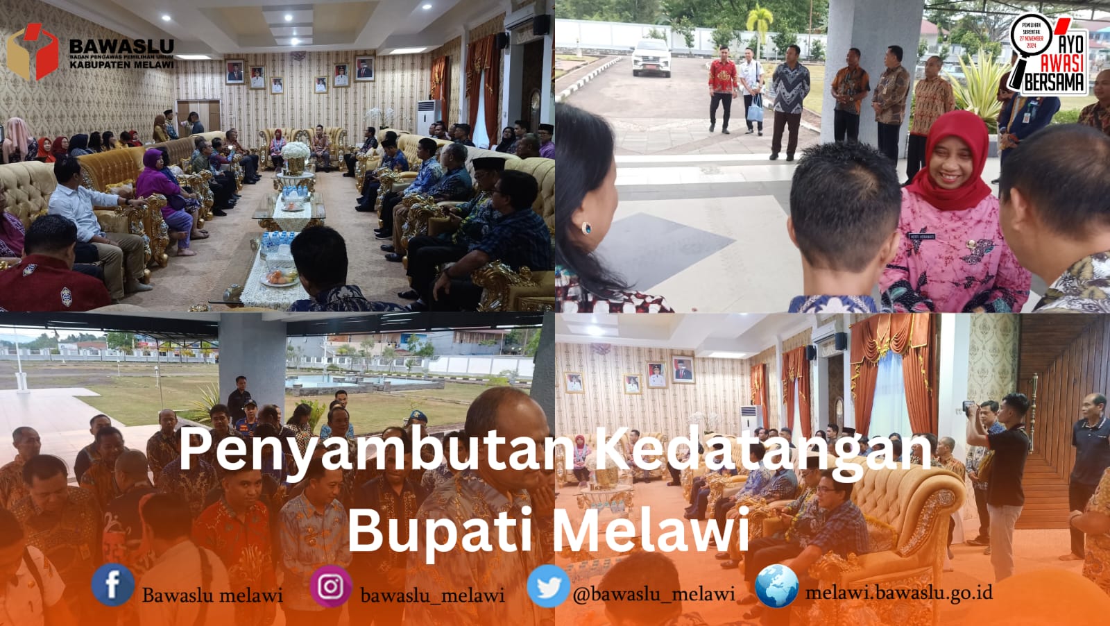 Kepala Sekretariat Bawaslu Melawi,  Menghadiri Undangan Penyambutan Kedatangan Pjs. Bupati Melawi. 