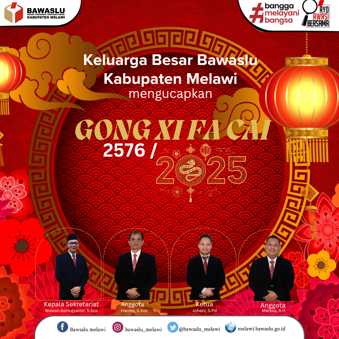 Bawaslu Melawi, Mengucapkan Gong XI FA cai