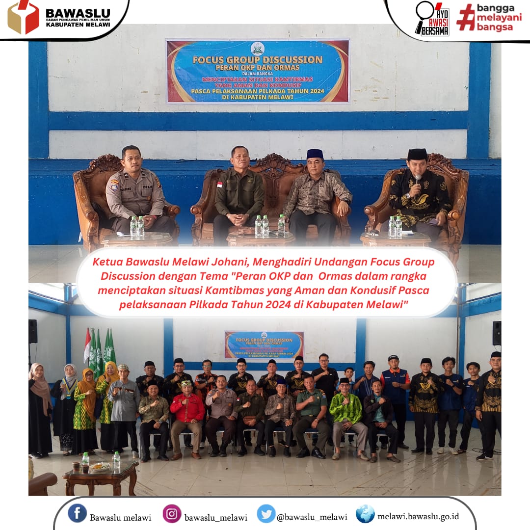 KETUA BAWASLU MENGHADIRI UNDANGAN DI GRAHA SUKIMAN CENTER