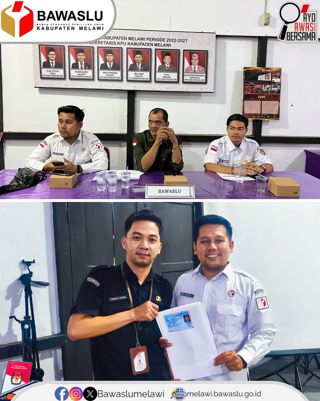 , Bawaslu Kabupaten Melawi Hadiri Rapat Pleno Terbuka PDPB Triwulan II Tahun 2025 yang diselenggarakan oleh KPU Kabupaten Melawi