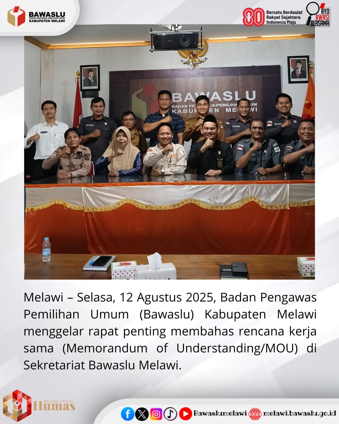 Bawaslu Melawi Gelar Rapat Koordinasi Membahas Perjanjian Kerjasama (PKS) dengan Pengadilan Agama, Kepala Desa, dan Kepala Sekolah. 