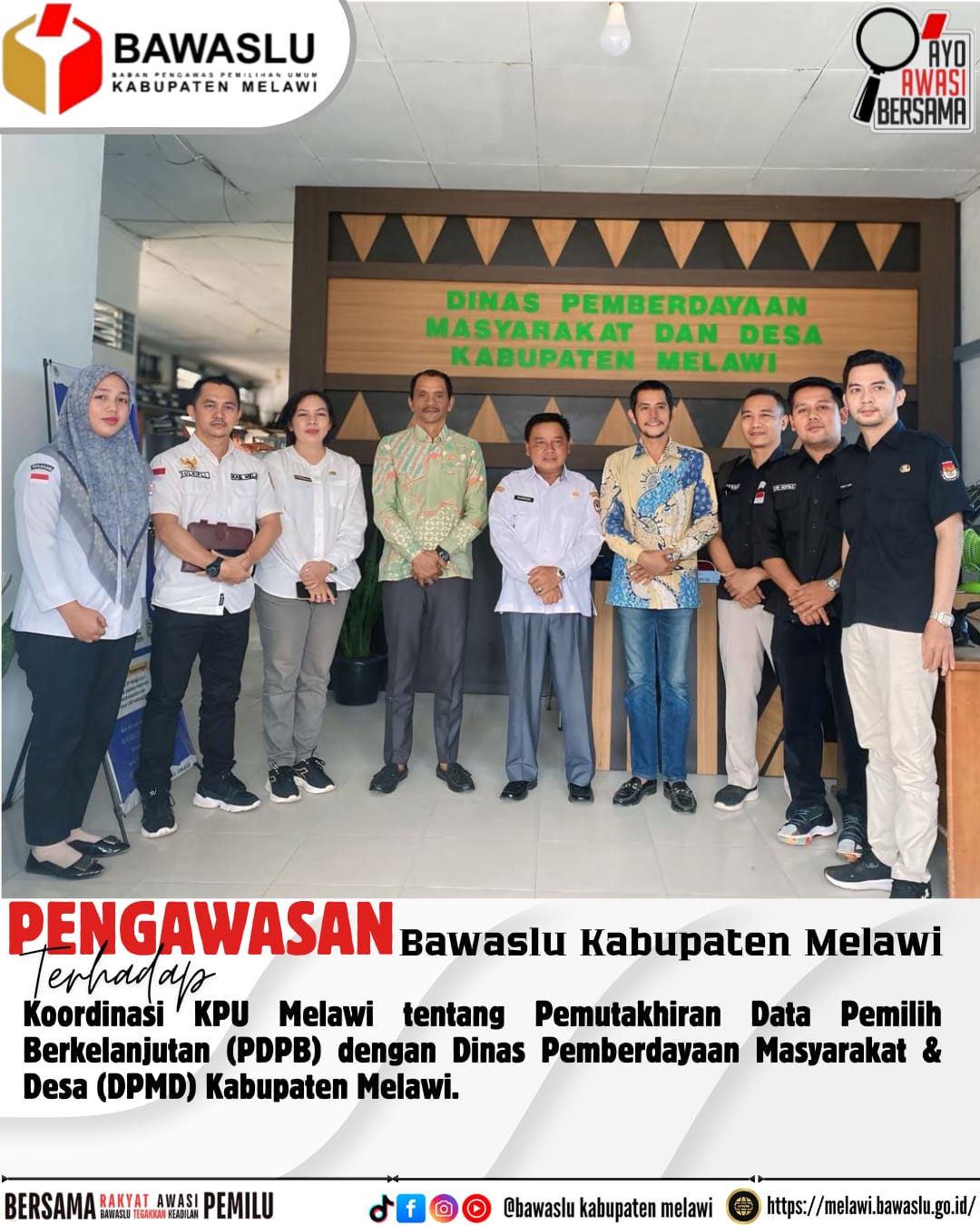 Pengawasan Bawaslu Kabupaten Melawi Terhadap Koordinasi KPU Melawi Tentang Pemutahiran Data Pemilih Berkelanjutan (PDPB