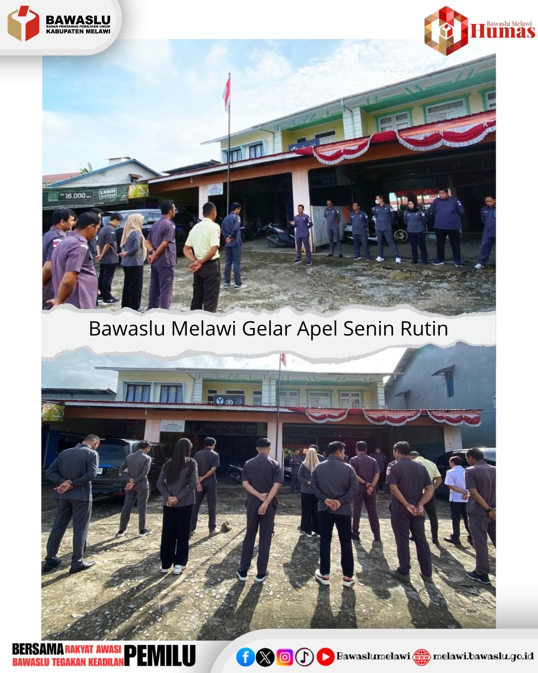 Bawaslu Melawi Gelar Apel Senin Rutin