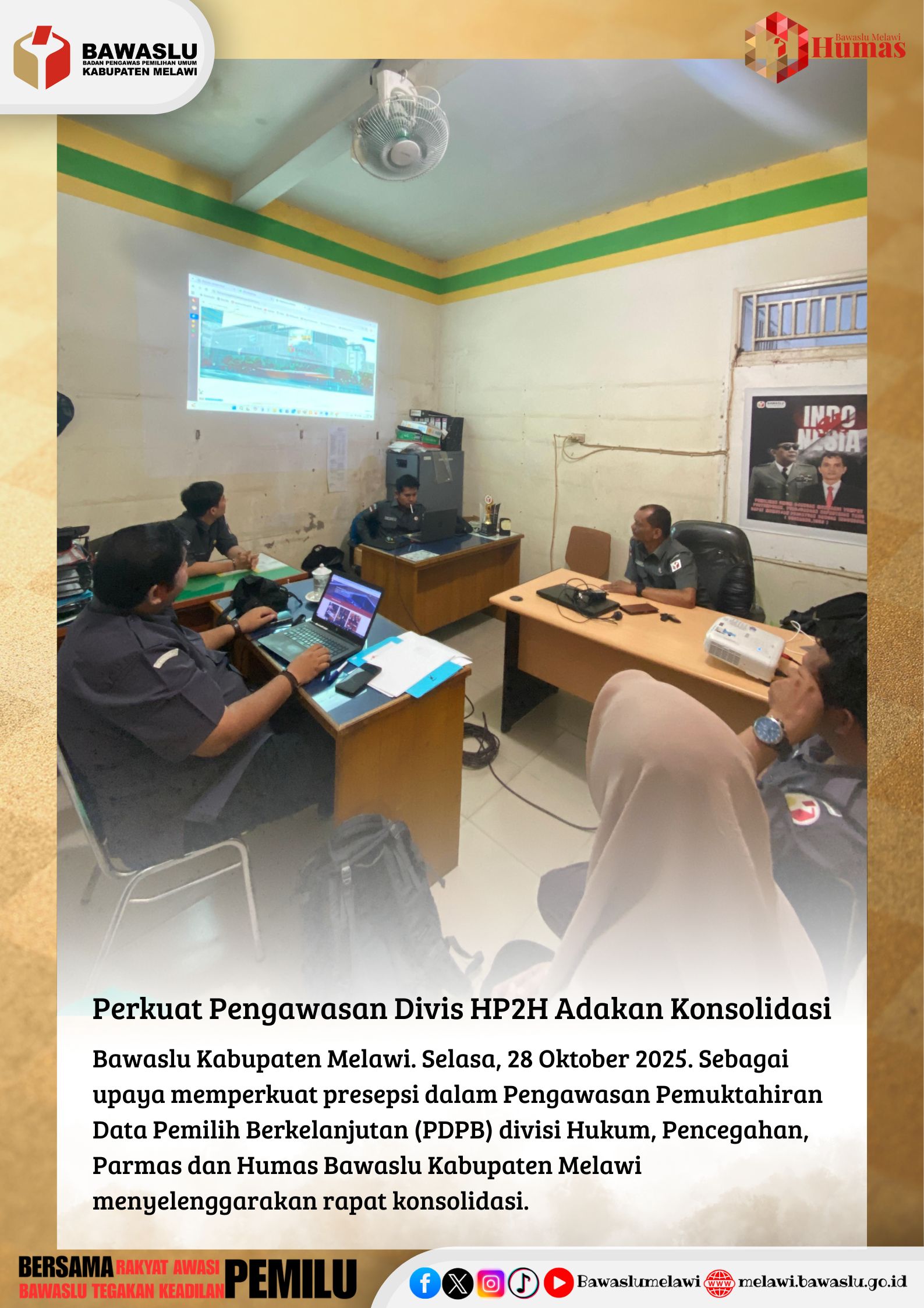 Perkuat Pengawasan Divis HP2H Adakan Konsolidasi