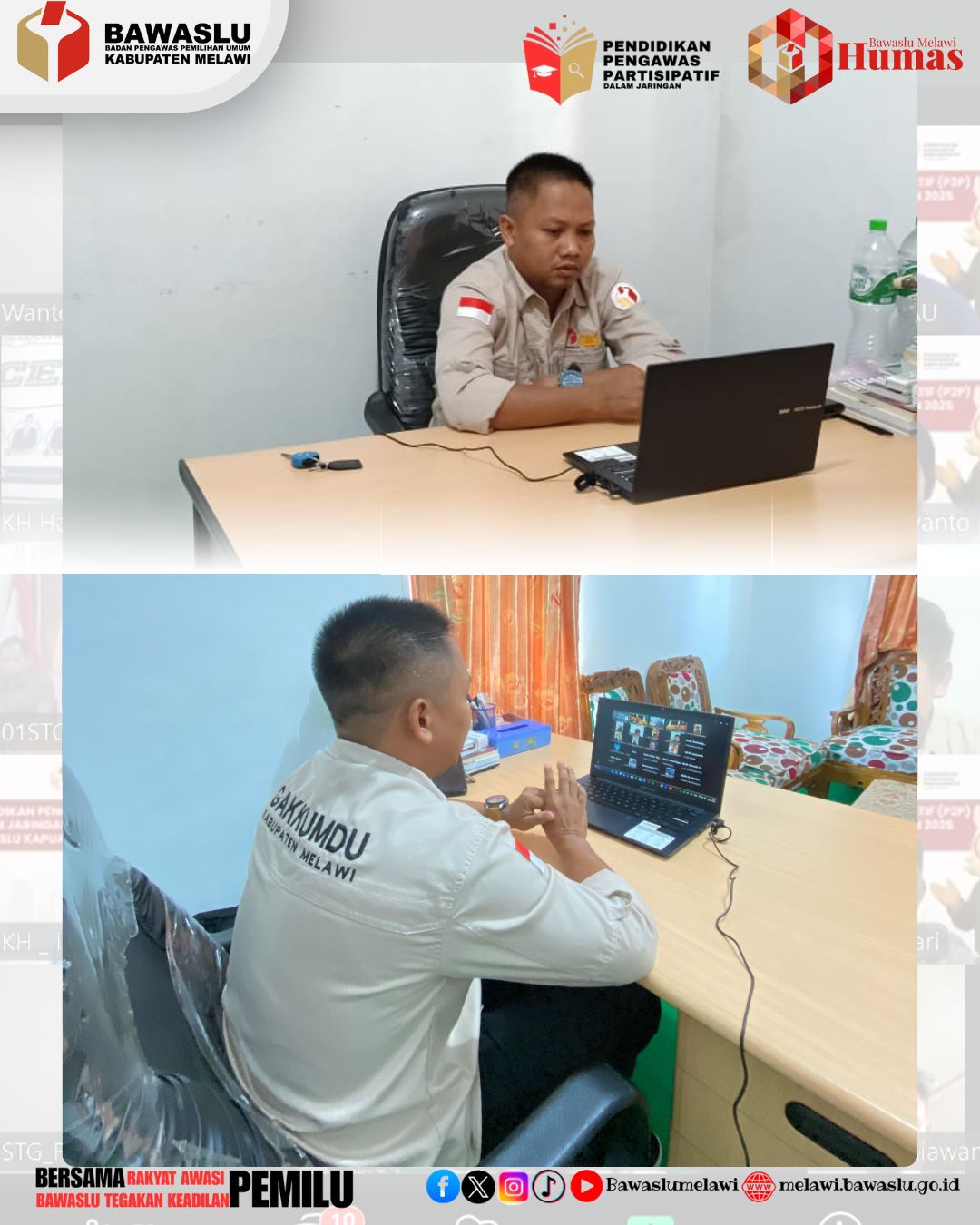 Ketua Bawaslu Melawi Menjadi Narasumber Pendidikan P2P secara daring, Paparkan Alur Penanganan Temuan & Laporan Pelanggaran