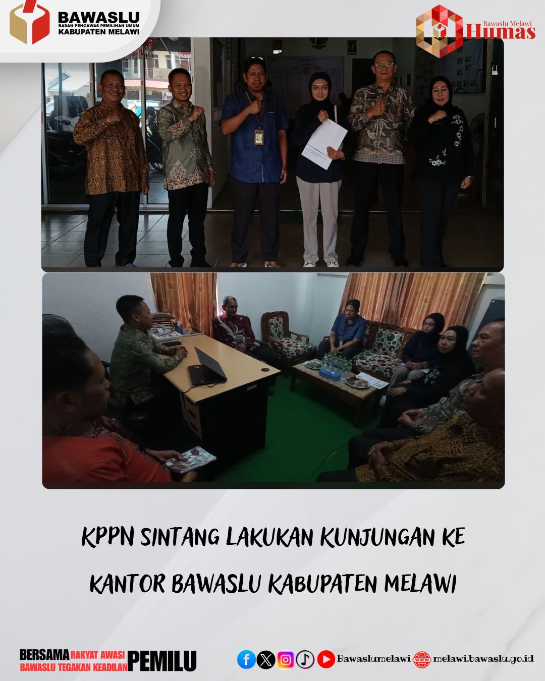 KPPN Sintang Lakukan Kunjungan ke Kantor Bawaslu Kabupaten Melawi
