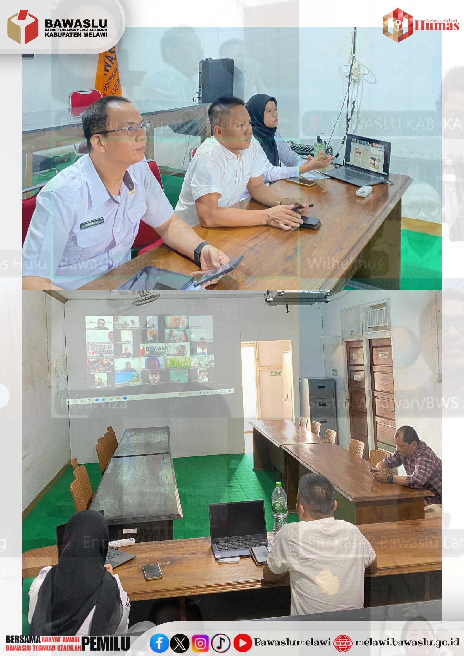 Bawaslu Melawi Hadiri Rapat “Pelatihan Protokoler” Secara Daring