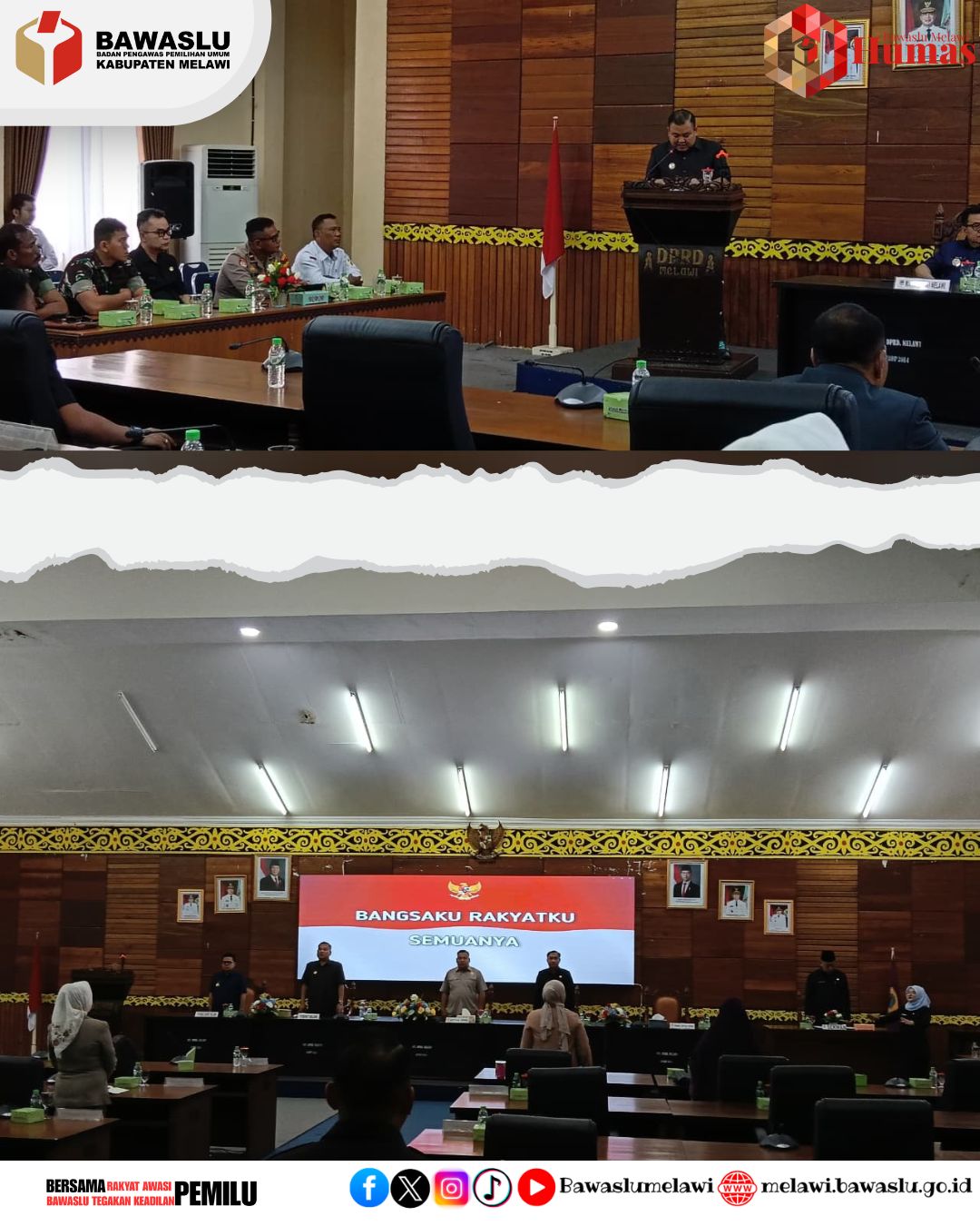 Anggota Bawaslu Melawi hadiri Rapat Paripurna DPRD Ke-9 Masa Sidang Kesatu Tahun 2025–2026