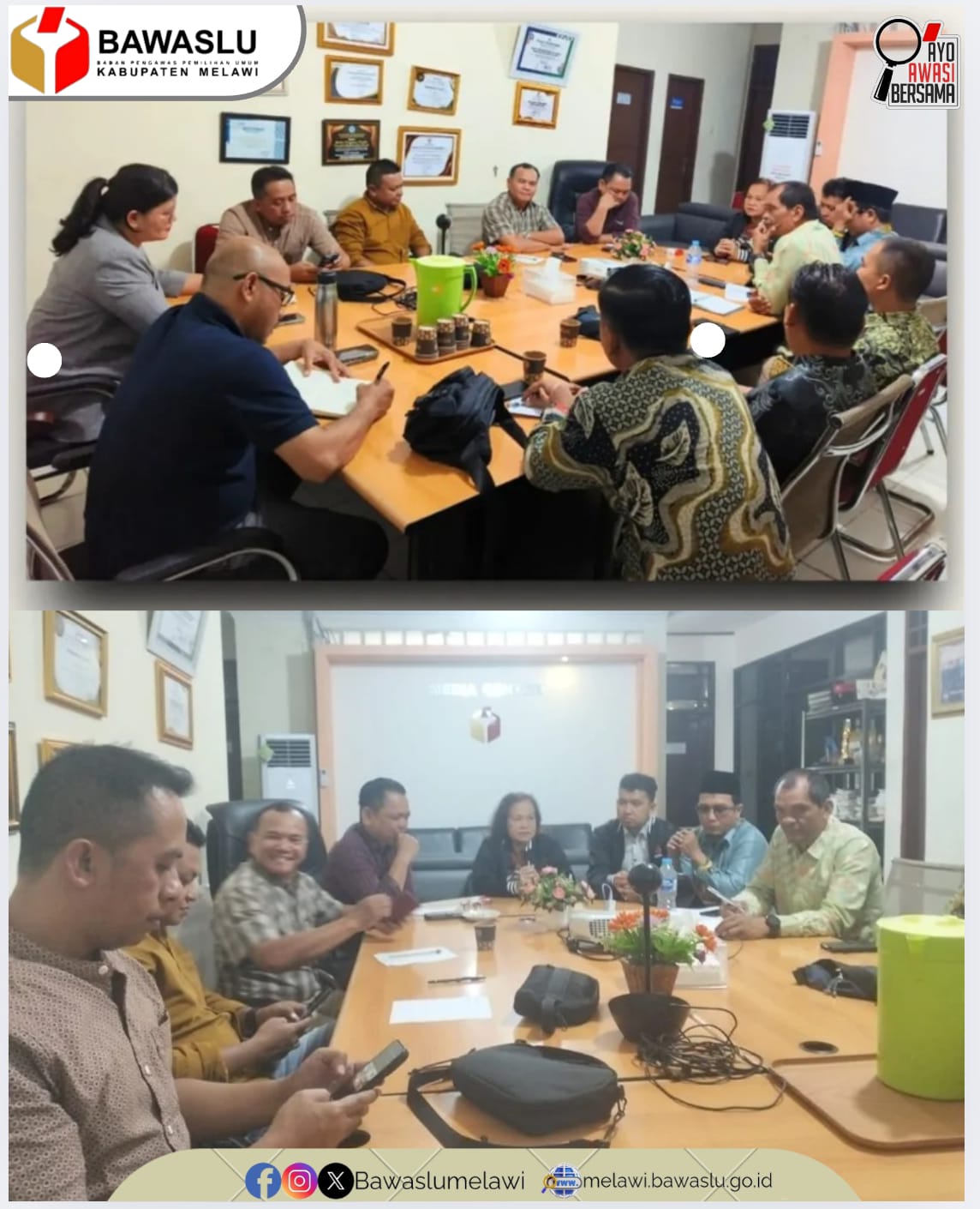 Bawaslu Melawi Hadiri Rapat Evaluasi Pengawasan PDPB Tahun 2025