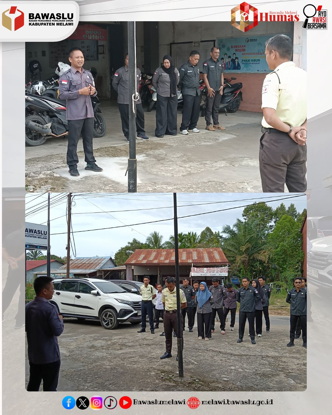 Bawaslu Kabupaten Melawi Laksanakan Apel Rutin setiap Senin Pagi