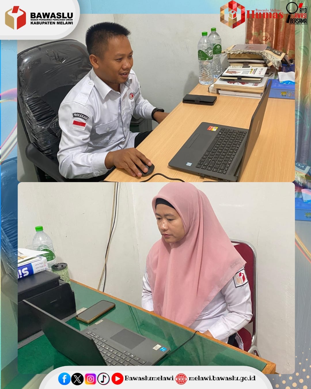 Divisi SDMO dan Datin Bawaslu Kabupaten Melawi mengikuti melalui via Daring (Zoom Meetings) dalam Rapat koordinasi Pembahasan Best Practice dan Capaian Kinerja Lembaga