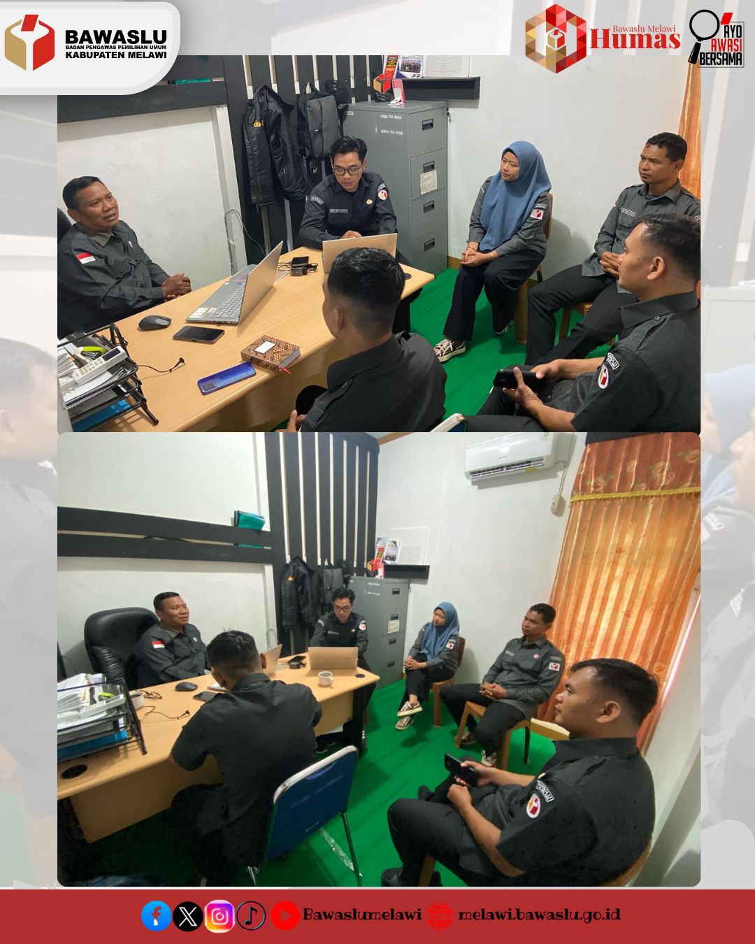 Divisi Penanganan Pelanggaran dan Penyelesaian Sengketa Bawaslu Melawi Gelar Rapat Internal