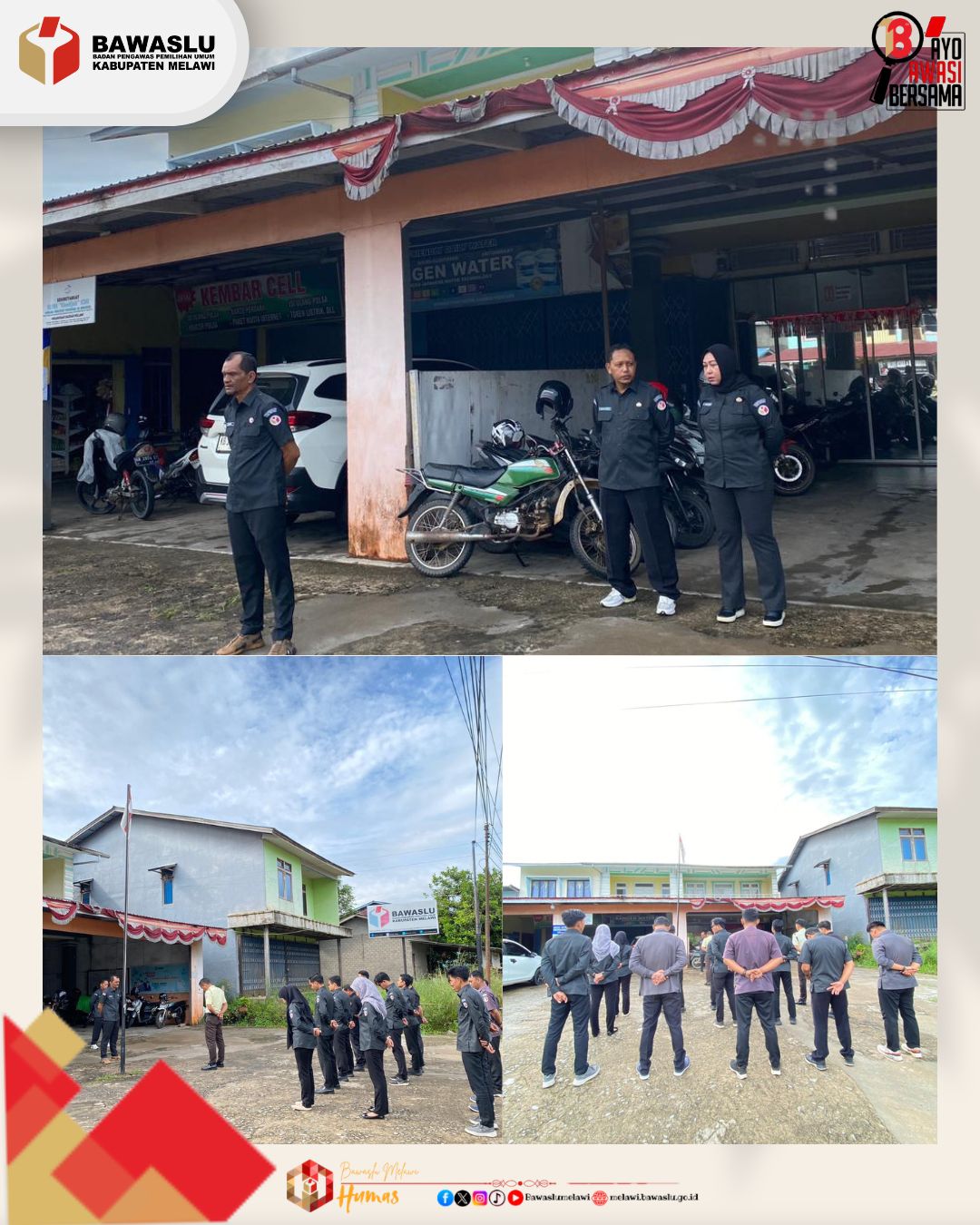 Bawaslu Kabupaten Melawi melaksanakan Apel Rutin Senin Pagi 