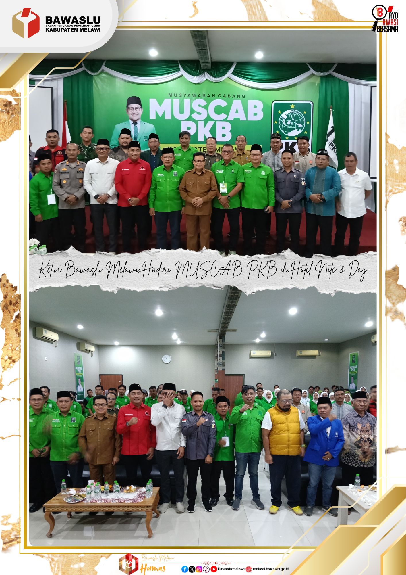 Ketua Bawaslu Kabupaten Melawi Johani, S.Pd Menghadiri Rapat MOSCAB PKB