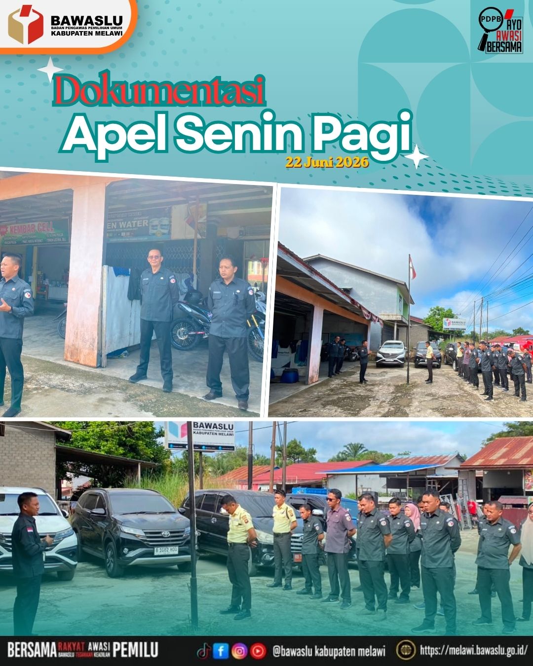 Apel Rutin Senin, Ketua Bawaslu Melawi Tekankan Disiplin ASN dan Penguatan Pengawasan Pada Non Tahapan