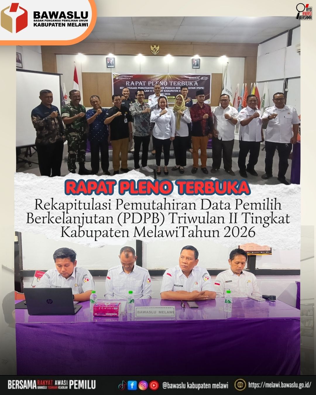Bawaslu Melawi Kawal Ketat Pleno, Sampaikan Temuan dan Masukan Strategis Data Pemilih