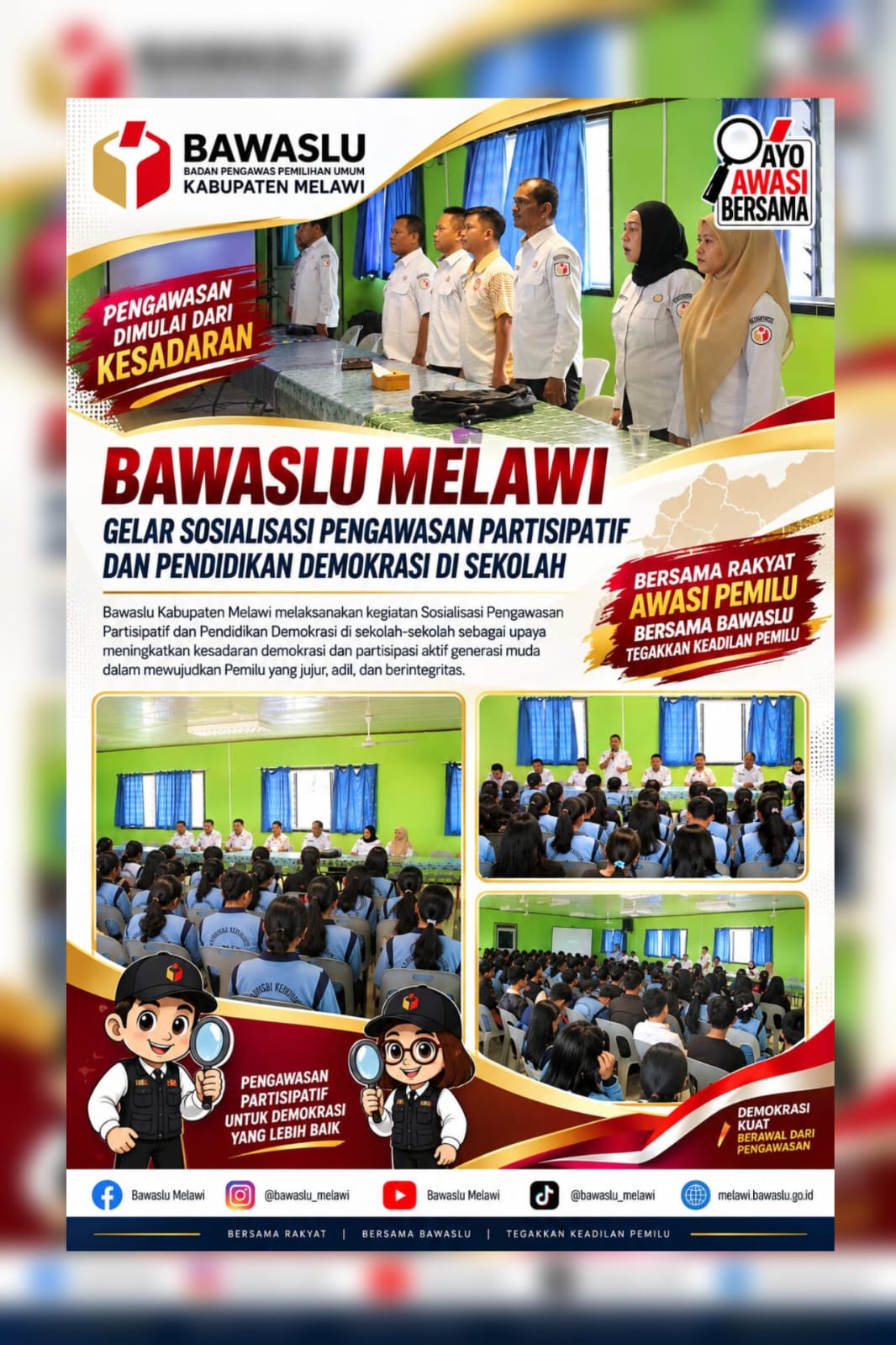 Bawaslu Melawi Goes To School