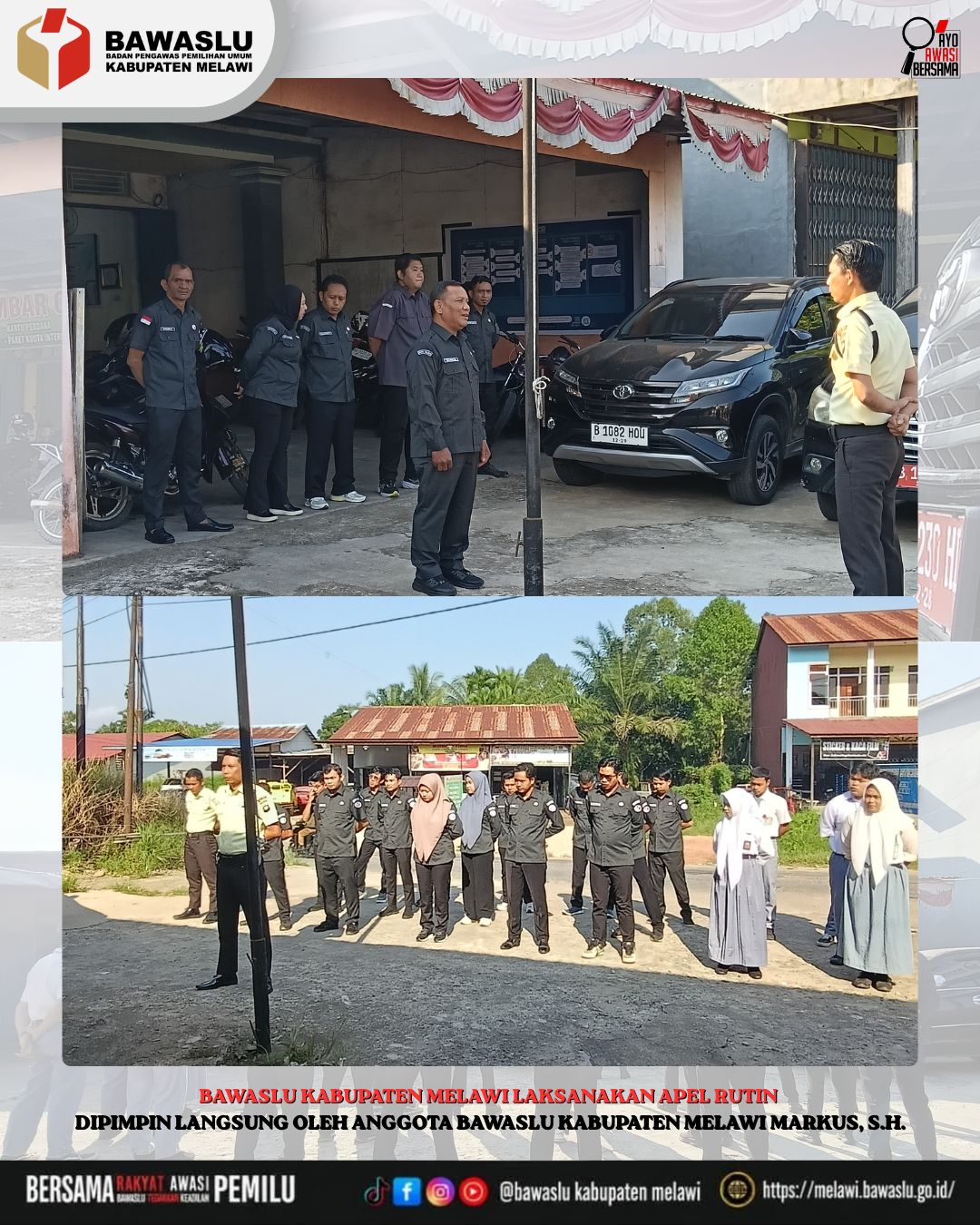 Apel Rutin Senin Pagi, Bawaslu Melawi Tekankan Kedisiplinan dan Peningkatan Kapasitas SDM