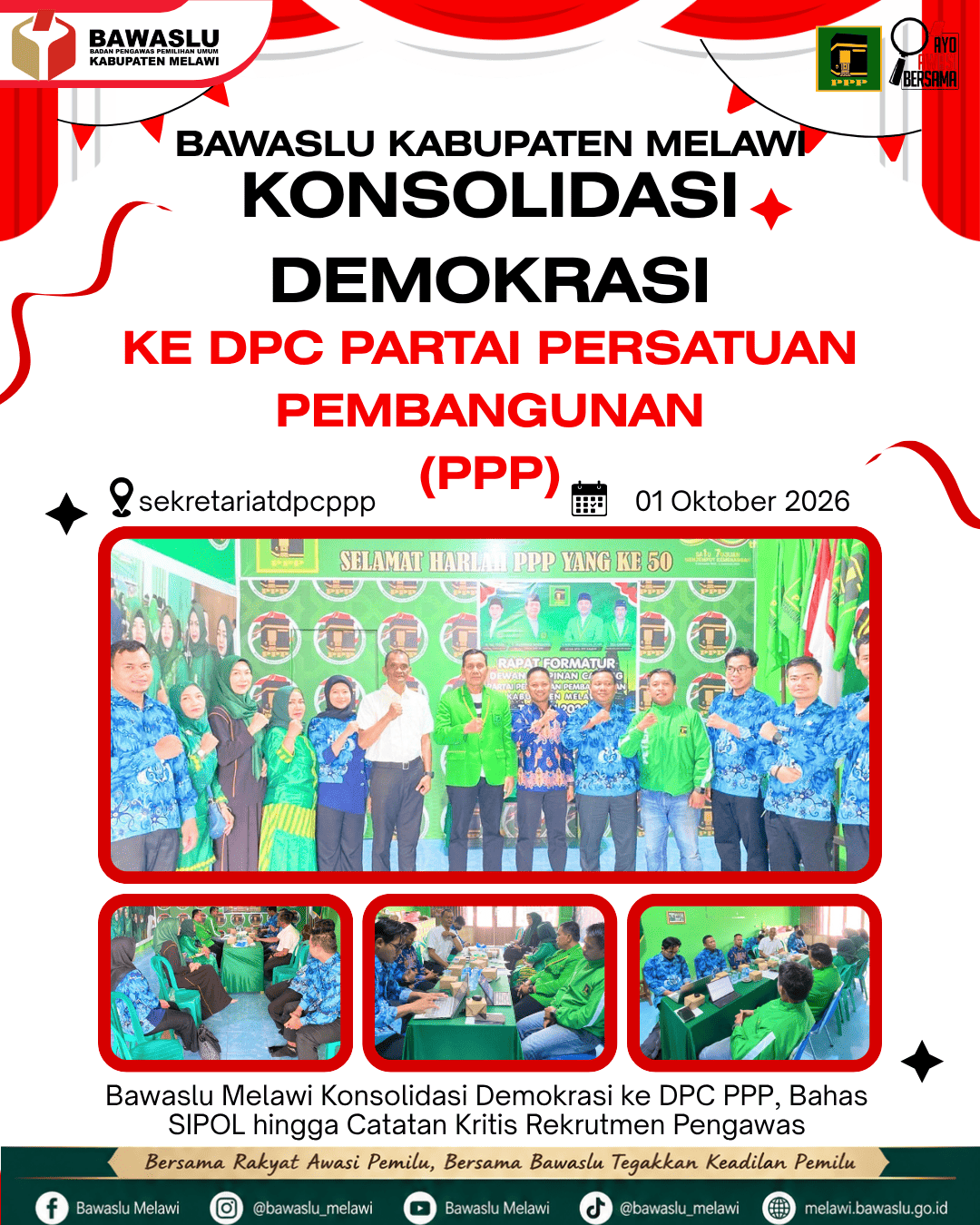 Bawaslu Melawi Konsolidasi Demokrasi ke DPC PPP, 