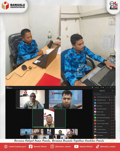 Bawaslu Melawi Ikuti Rapat Via Zoom Pembahasan Hasil Monev Layanan Informasi Publik Tahun 2026