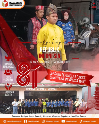 Bawaslu Kabupaten Melawi Laksanakan Upacara 17 Agustus 2026