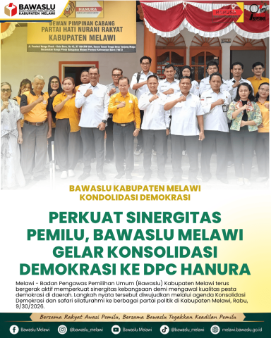 Perkuat Sinergitas Pemilu, Bawaslu Melawi Gelar Konsolidasi Demokrasi ke DPC Hanura