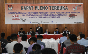 KPU KABUPATEN MELAWI MENGGELAR RAPAT PLENO TERBUKA PEMILIHAN UMUM 2019