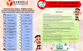 REKRUTMEN PENGAWAS KECAMATAN PADA PEMILIHAN BUPATI DAN WAKIL BUPATI 2020