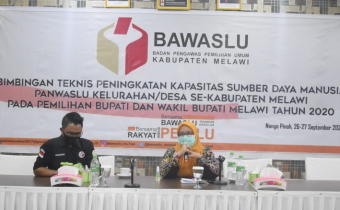 BAWASLU MELAWI GELAR BIMTEK PANWASLU KELURAHAN/DESA SE-KABUPATEN MELAWI