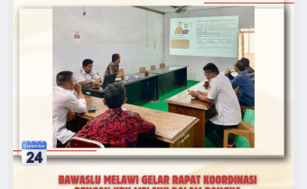 Badan Pengawas Pemilihan Umum Kabupaten Melawi Menggelar Rapat Koordinasi Evaluasi Pengawasan Pemutakhiran Data Pemilih Berkelanjutan