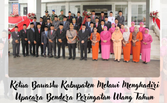 Ketua Bawaslu Melawi Hadiri Upacara HUT ke-69 Pemprov Kalbar