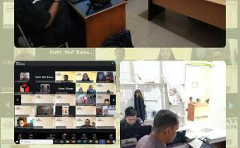 Bawaslu Melawi Ikuti secara daring Literasi Volume 08 Pojok Pengawasan Bahas Tantangan Pengawasan Pemilu di Wilayah Perbatasan