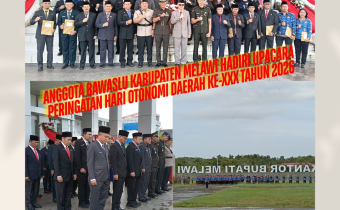 Anggota Bawaslu Kabupaten Melawi Hadiri Upacara Peringatan Hari Otonomi Daerah ke-XXX Tahun 2026
