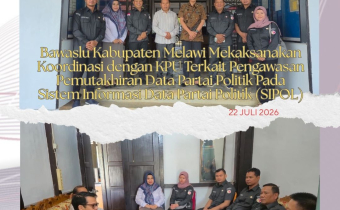 Bawaslu Kabupaten Melawi Mekaksanakan Koordinasi dengan KPU Terkait Pengawasan Pemutakhiran Data Partai Politik Pada Sistem Informasi Data Partai Politik (SIPOL)
