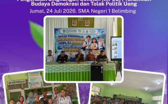 Bawaslu Melawi Edukasi Pemilih Pemula di Masa Pengenalan Lingkungan Sekolah (MPLS) , Tanamkan Budaya Demokrasi dan Tolak Politik Uang