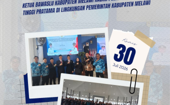 Ketua Bawaslu Kabupaten Melawi Hadiri Pelantikan Pejabat Tinggi Pratama di Lingkungan Pemerintah Kabupaten Melawi