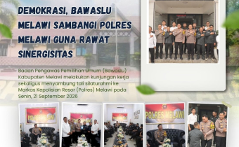 Perkuat Konsolidasi Demokrasi, Bawaslu Melawi Sambangi Polres Melawi Guna Rawat Sinergisitas 